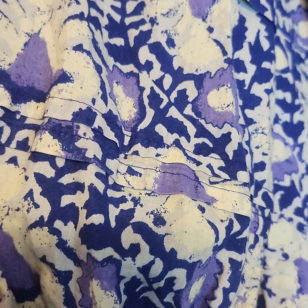 Free People Blue and Cream Floral Blouse - Picture 5 of 13